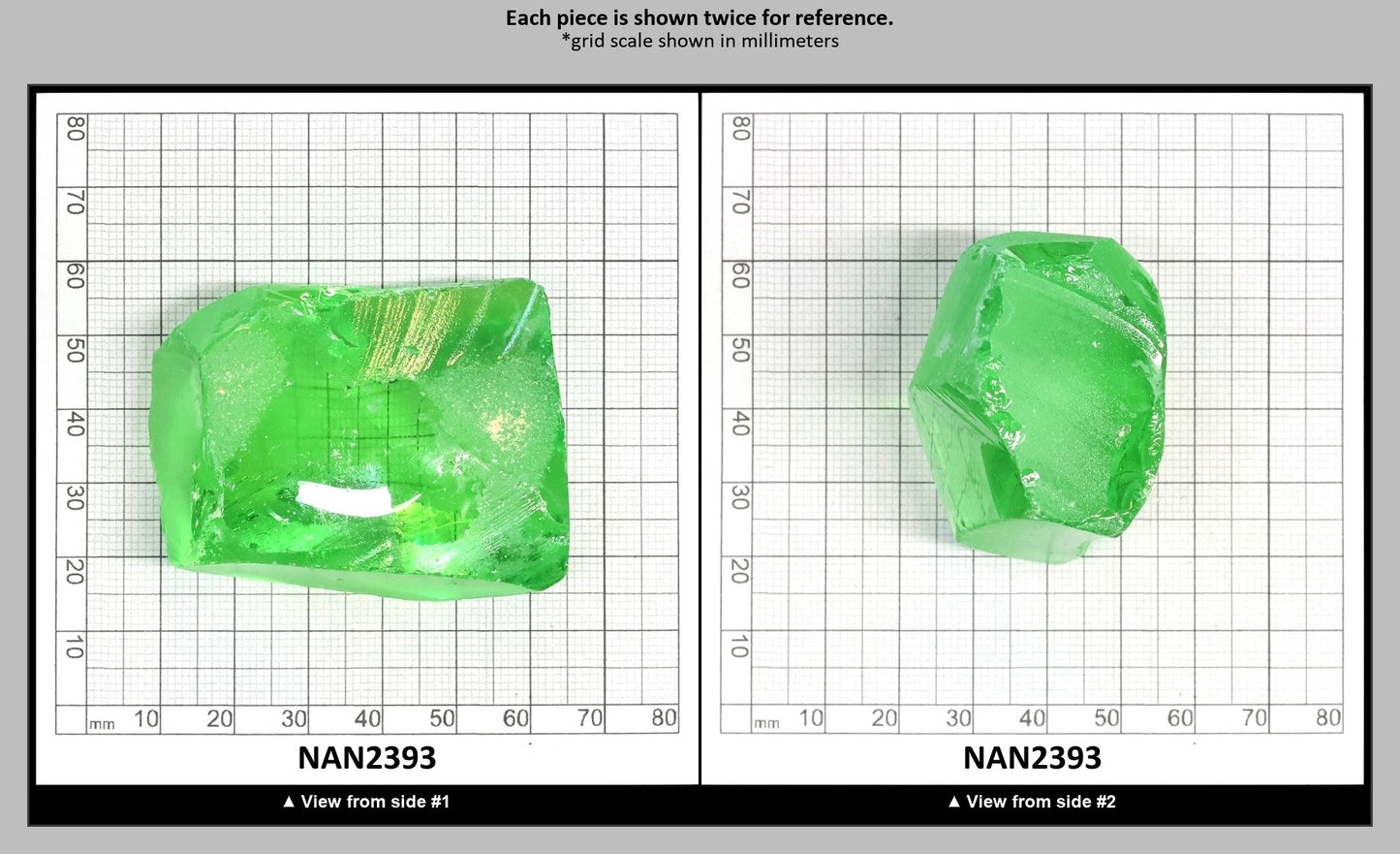 Nanosital Simulated Medium Kryptonite Lab Created Faceting Rough for Gem Cutting - #B-1320 - Various Sizes : NAN2393