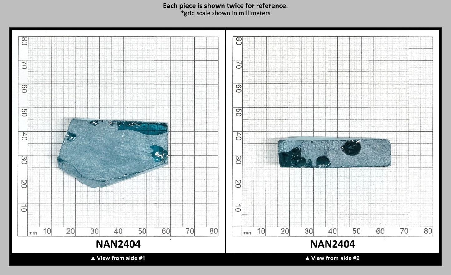 Nanosital Simulated Dark Mint Paraiba Tourmaline Lab Created Faceting Rough for Gem Cutting - #B-4426- Various Sizes : NAN2404