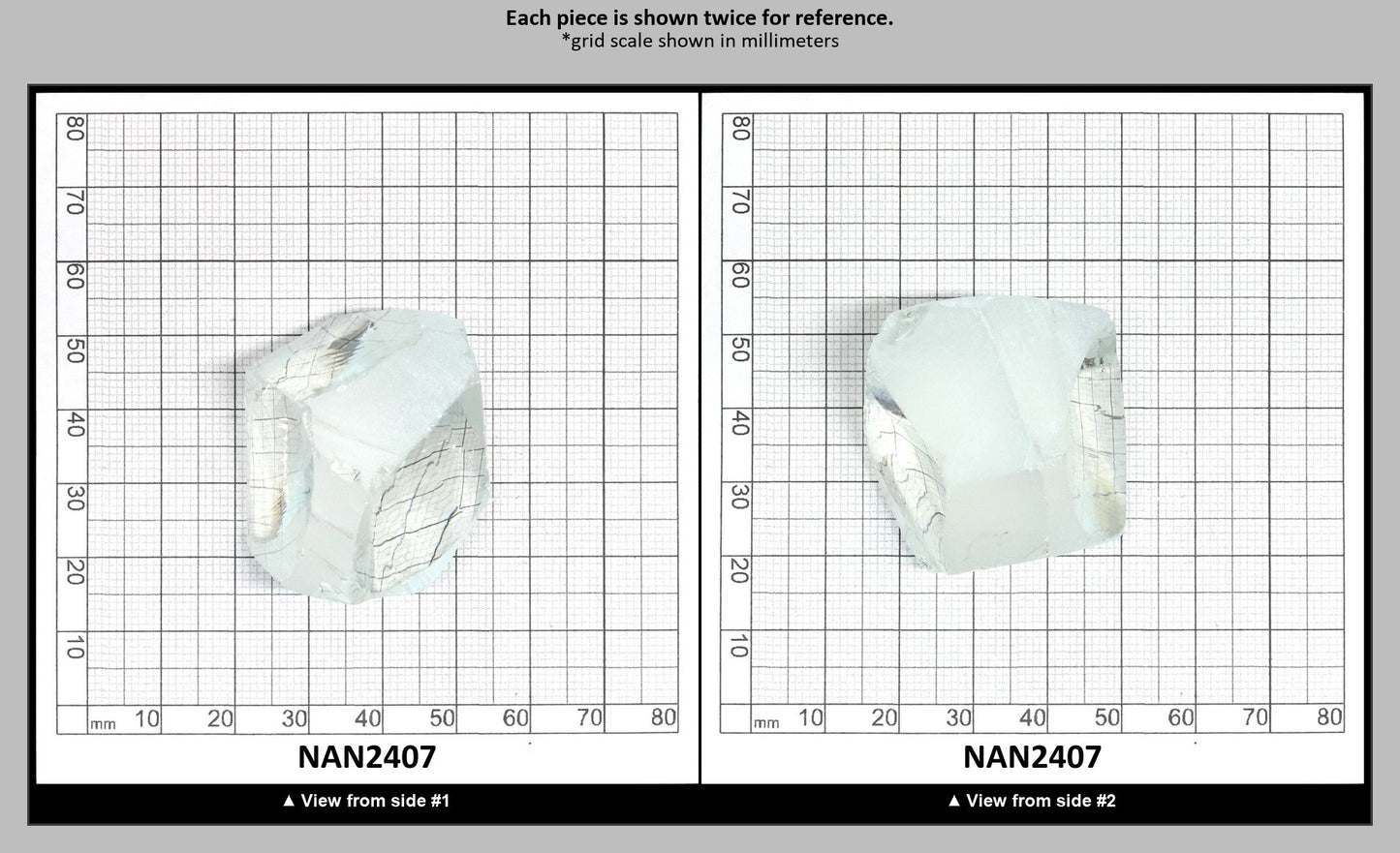 UV Reactive Nanosital #E-137 Lab Created Faceting Rough for Gem Cutting - Various Sizes : NAN2407