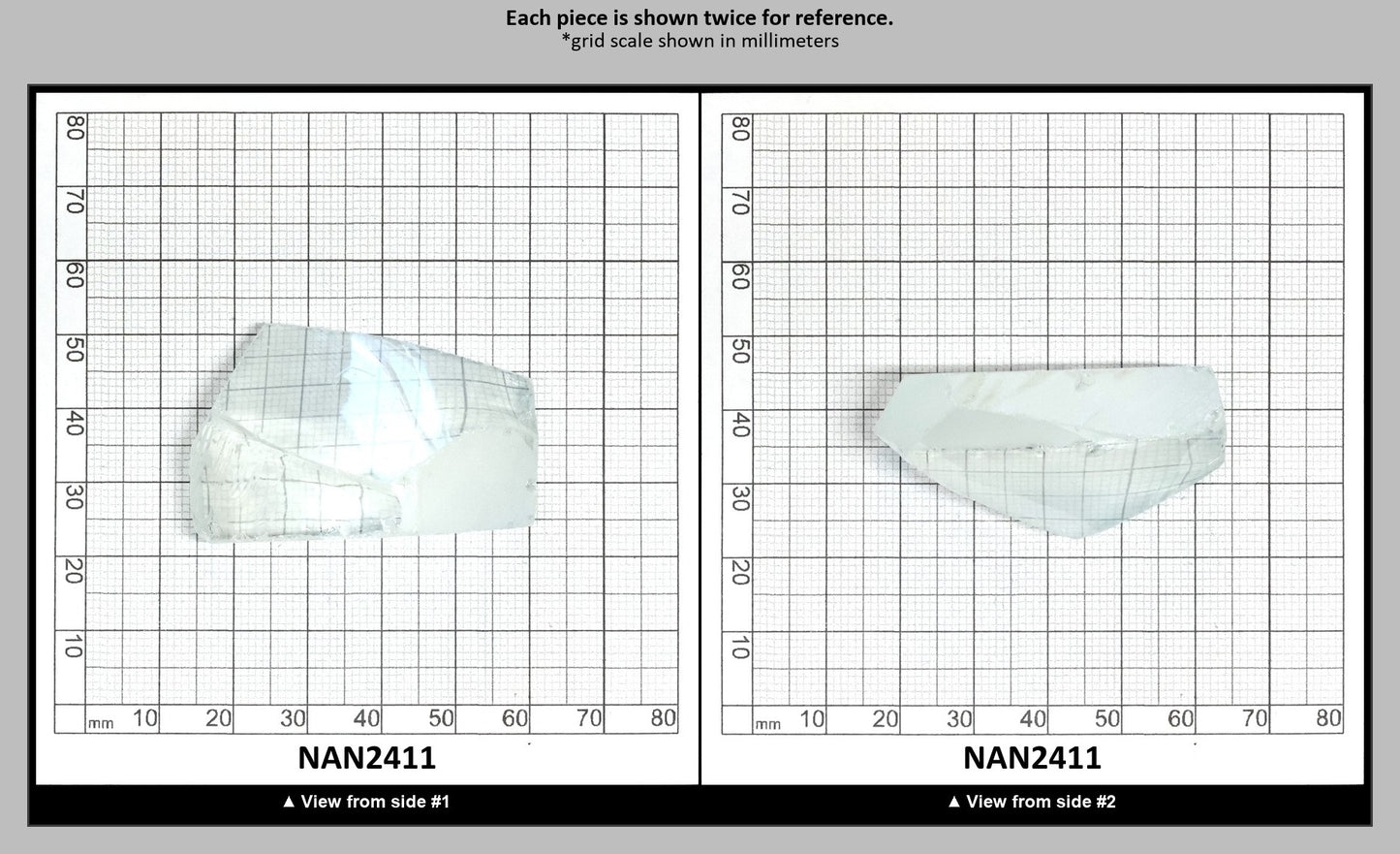 UV Reactive Nanosital #E-137 Lab Created Faceting Rough for Gem Cutting - Various Sizes : NAN2411