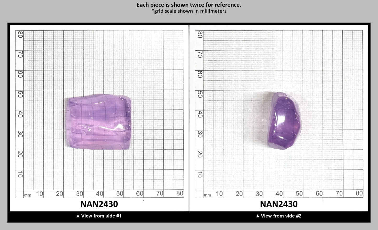 Nanosital Simulated Lavender Quartz Lab Created Faceting Rough for Gem Cutting - #B-2287 - Various Sizes : NAN2430