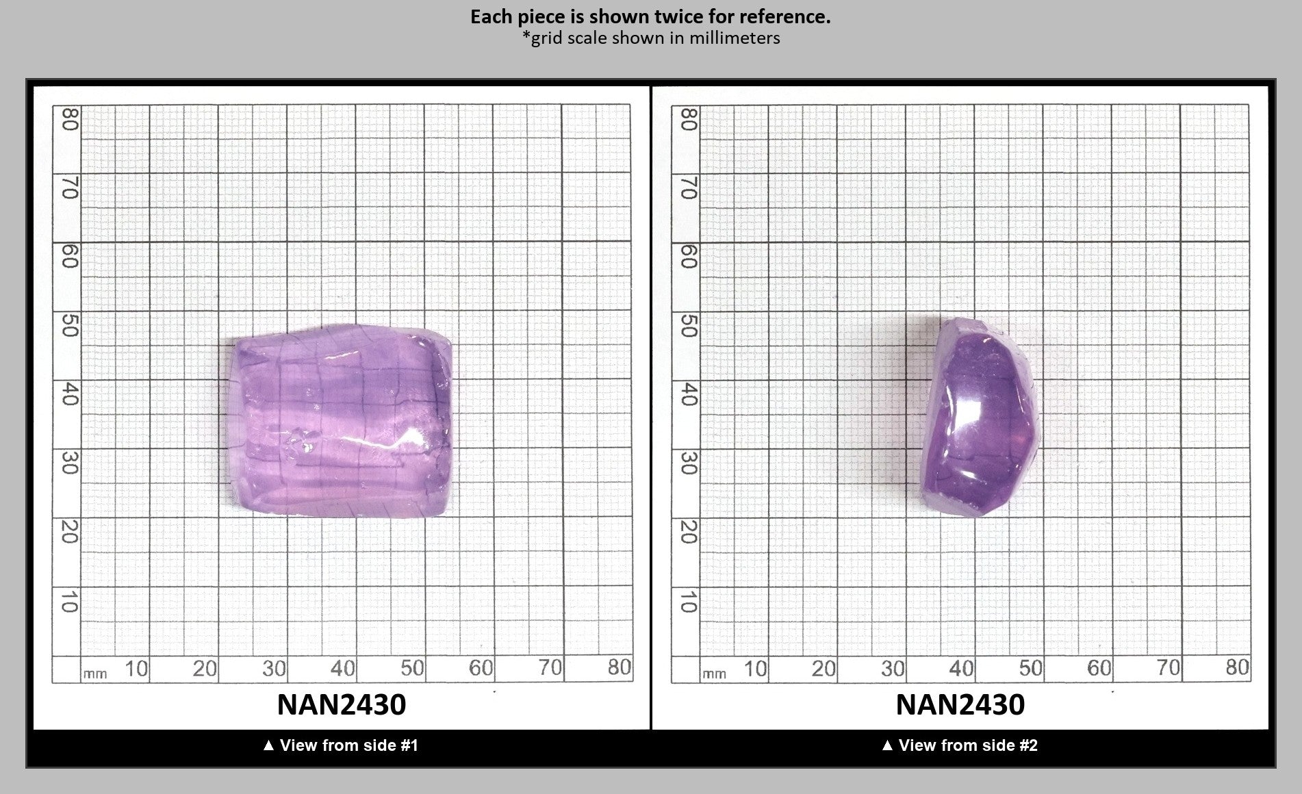 Nanosital Simulated Lavender Quartz Lab Created Faceting Rough for Gem Cutting - #B-2287 - Various Sizes : NAN2430