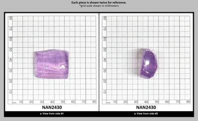 Nanosital Simulated Lavender Quartz Lab Created Faceting Rough for Gem Cutting - #B-2287 - Various Sizes : NAN2430
