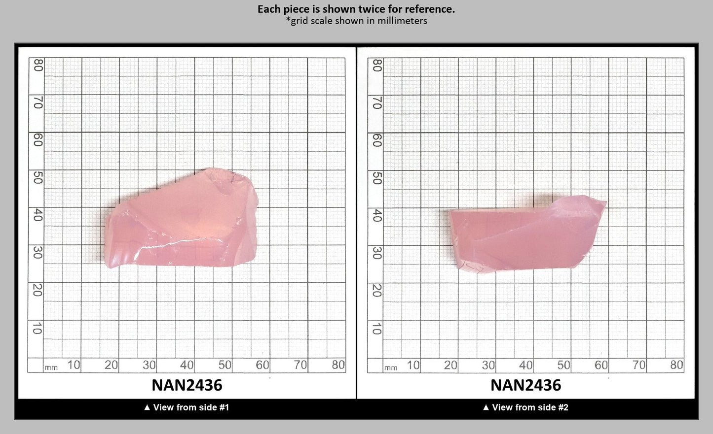 Nanosital Simulated Pink Opal Lab Created Faceting Rough for Gem Cutting - #002 - Various Sizes : NAN2436