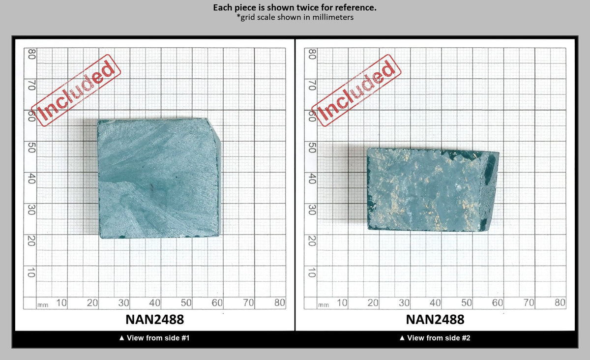 Nanosital Simulated Paraiba Tourmaline (Included)  Lab Created Faceting Rough for Gem Cutting - #Z-108 - Various Sizes : NAN2488