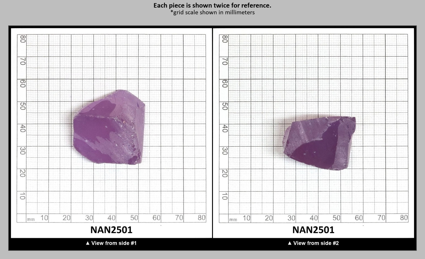 Nanosital Simulated Lavender Opal Lab Created Faceting Rough for Gem Cutting - #009 - Various Sizes : NAN2501