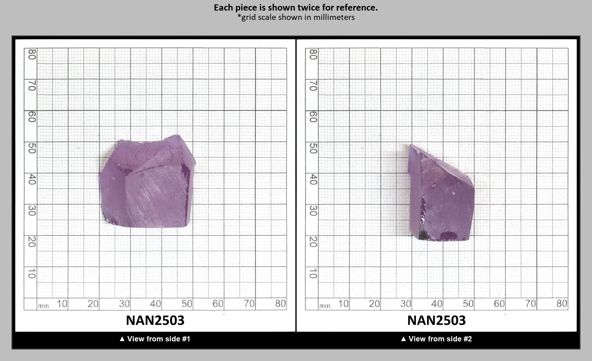 Nanosital Simulated Lavender Opal Lab Created Faceting Rough for Gem Cutting - #009 - Various Sizes : NAN2503