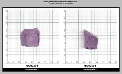 Nanosital Simulated Lavender Opal Lab Created Faceting Rough for Gem Cutting - #009 - Various Sizes : NAN2503