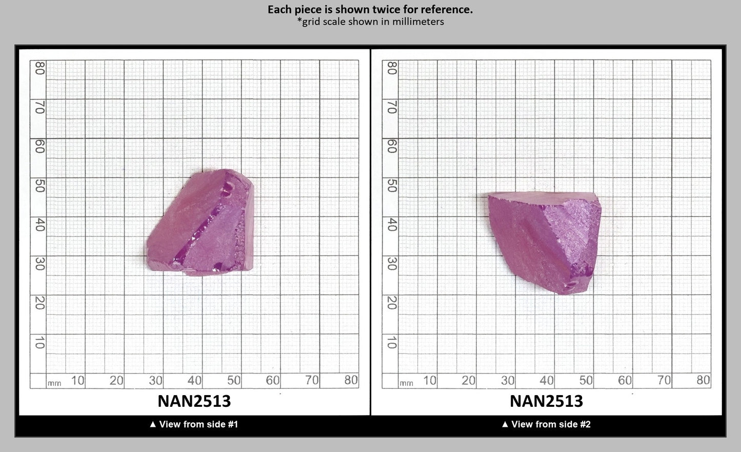Nanosital Simulated Purple Orchid Chalcedony Lab Created Faceting Rough for Gem Cutting - #E-182/1 - Various Sizes : NAN2513