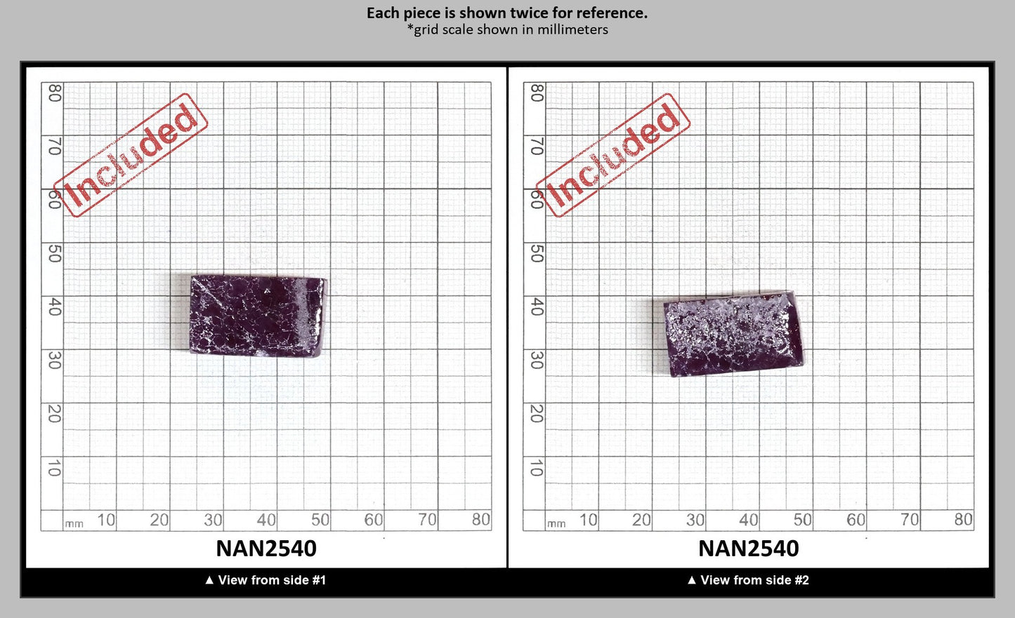 Nanosital Simulated Fuchsia Tourmaline (Included) Lab Created Faceting Rough for Gem Cutting - #Z-250 - Various Sizes : NAN2540