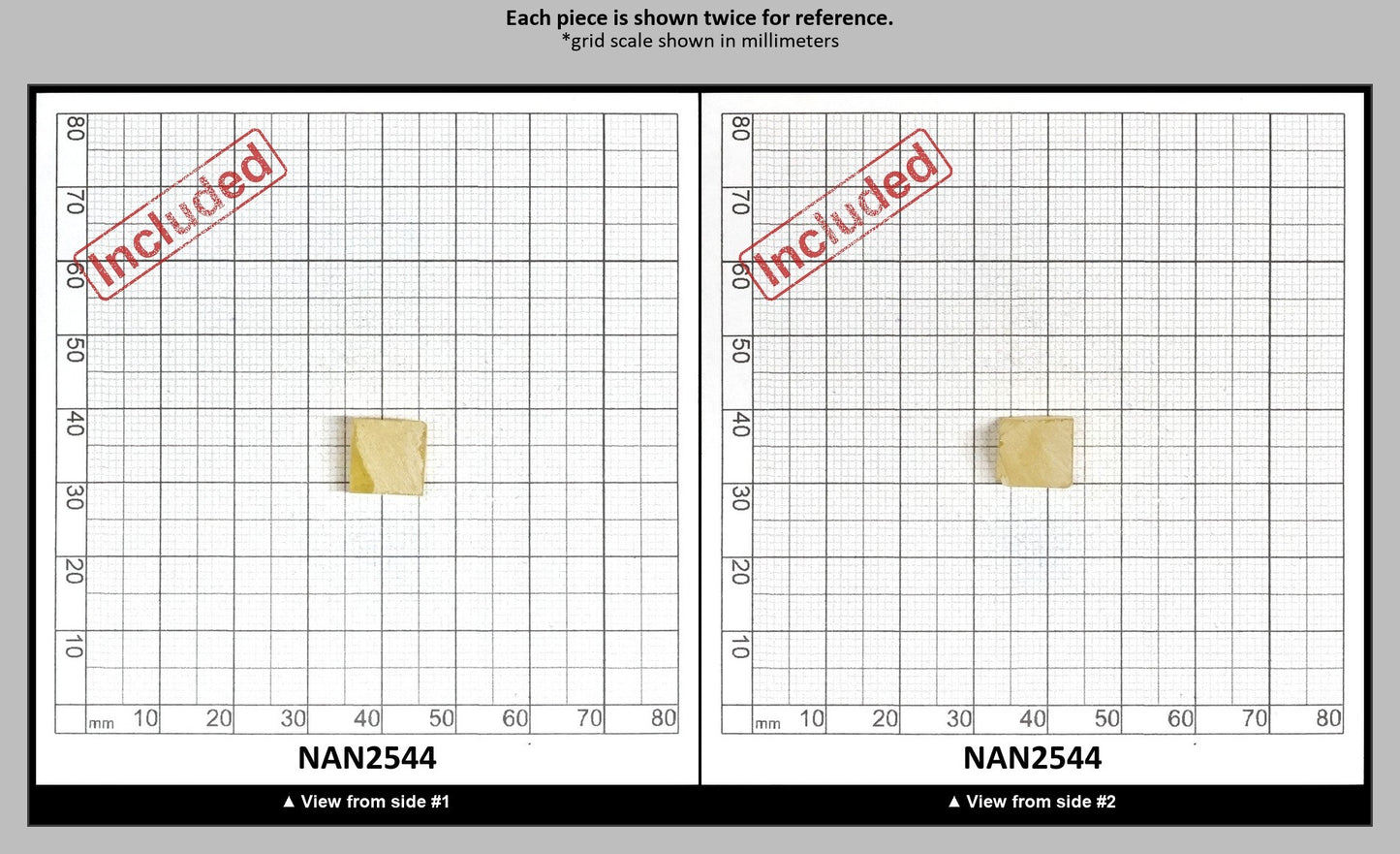 Nanosital Simulated Yellow Sapphire (Included) Lab Created Faceting Rough for Gem Cutting - #Z-7606 - Various Sizes : NAN2544
