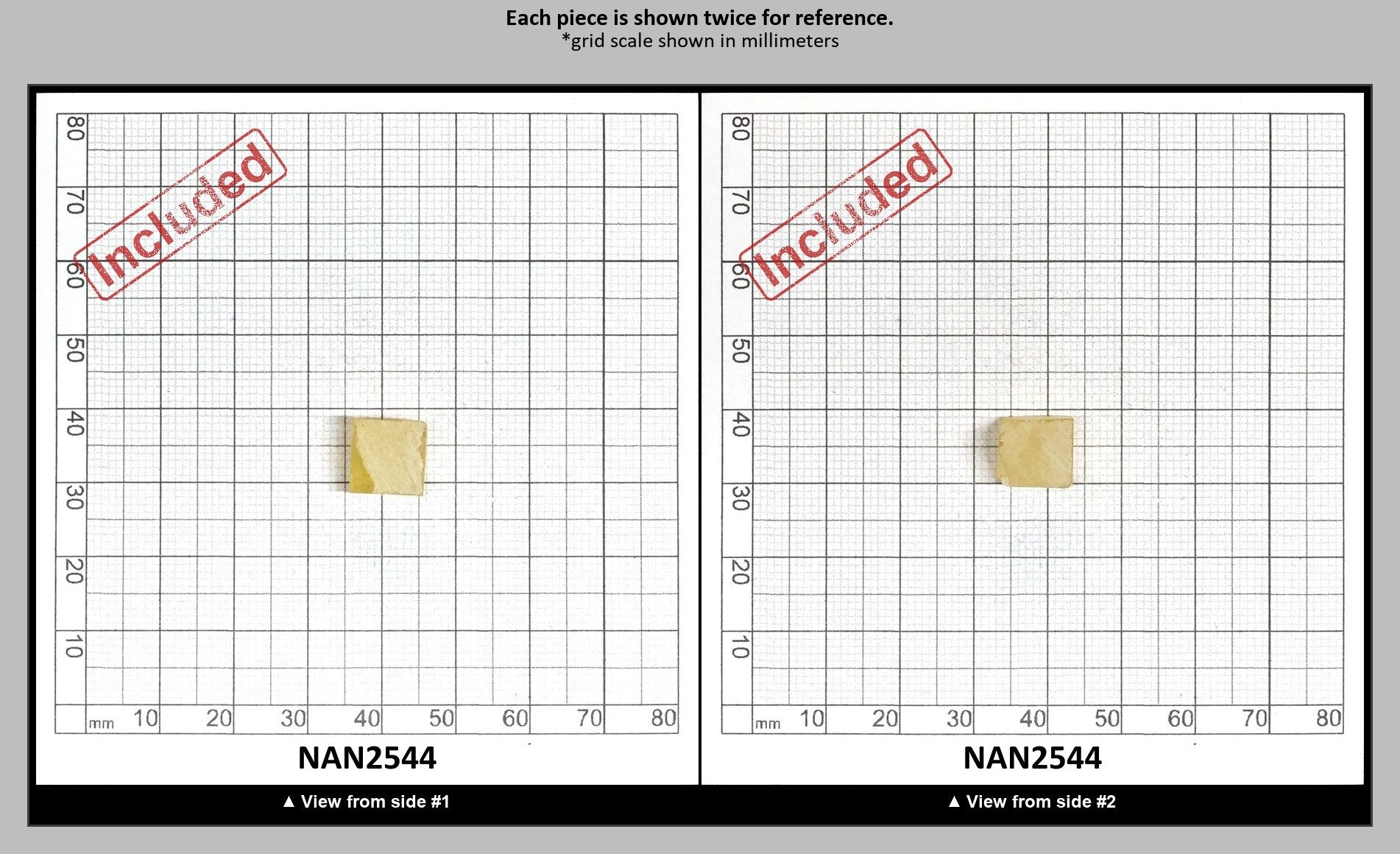 Nanosital Simulated Yellow Sapphire (Included) Lab Created Faceting Rough for Gem Cutting - #Z-7606 - Various Sizes : NAN2544