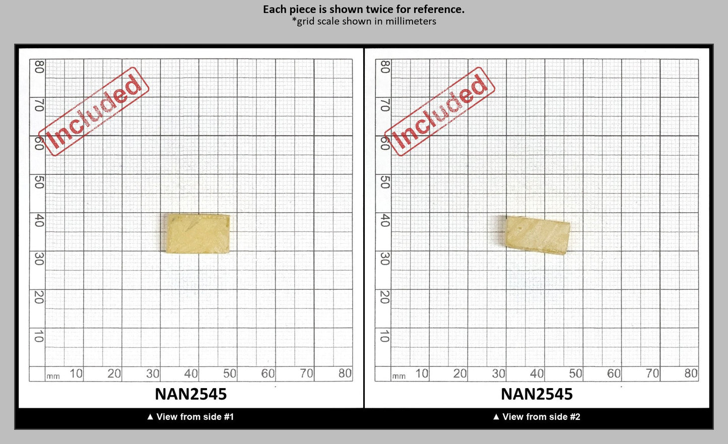 Nanosital Simulated Yellow Sapphire (Included) Lab Created Faceting Rough for Gem Cutting - #Z-7606 - Various Sizes : NAN2545