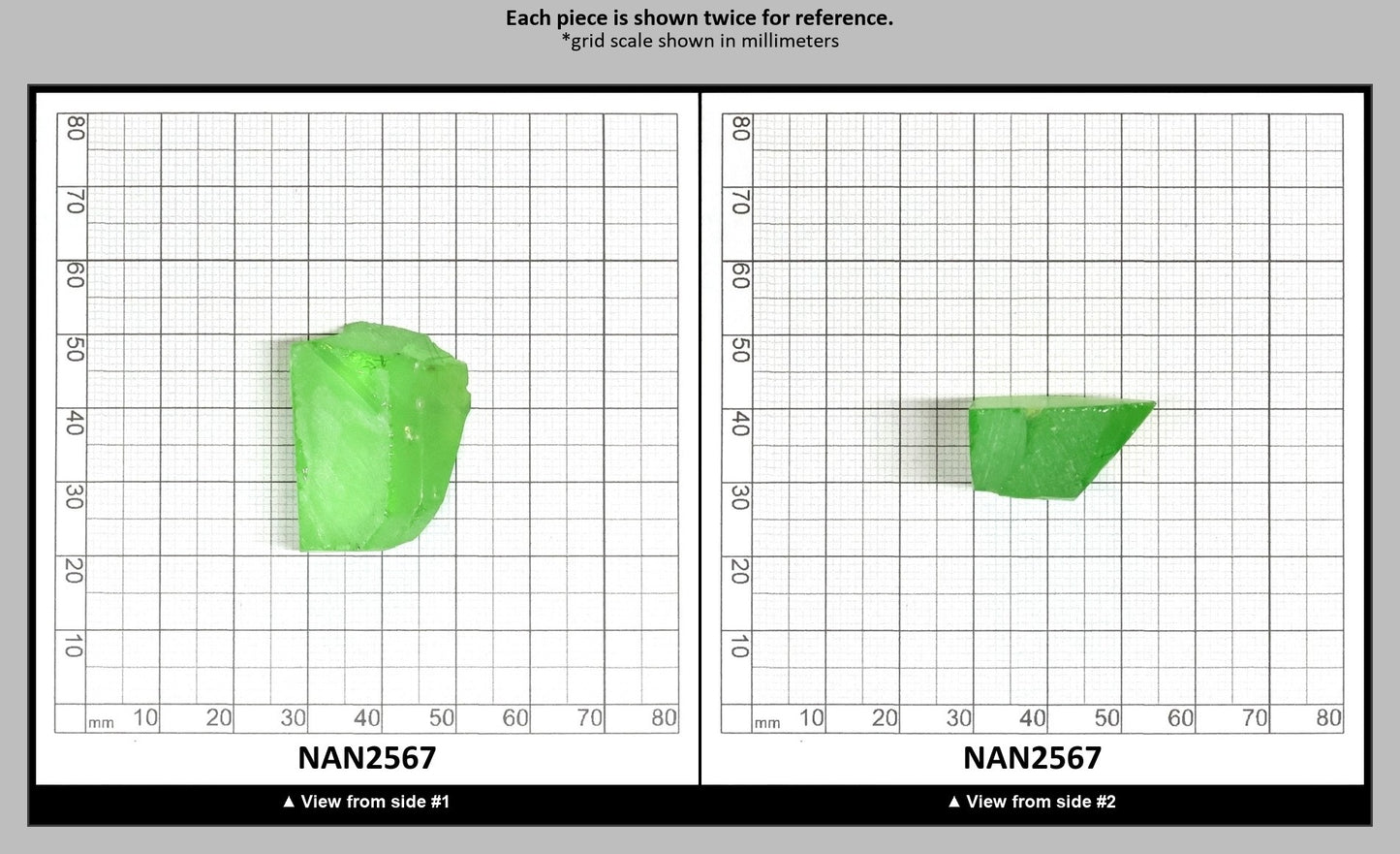 Nanosital Simulated Medium Kryptonite Lab Created Faceting Rough for Gem Cutting - #B-1320 - Various Sizes : NAN2567