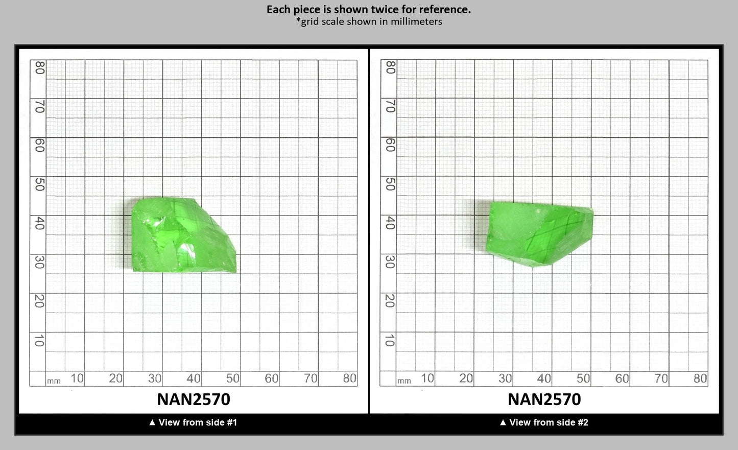 Nanosital Simulated Medium Kryptonite Lab Created Faceting Rough for Gem Cutting - #B-1320 - Various Sizes : NAN2570
