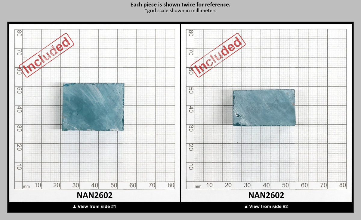 Nanosital Simulated Dark Paraiba Tourmaline (Included)  Lab Created Faceting Rough for Gem Cutting - #Z-7309 - Various Sizes : NAN2602