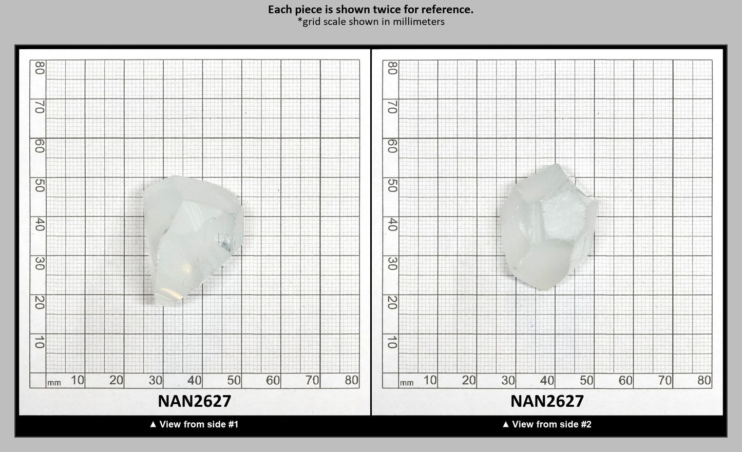 Nanosital Simulated White Topaz Lab Created Faceting Rough for Gem Cutting - #A-1345 - Various Sizes : NAN2627