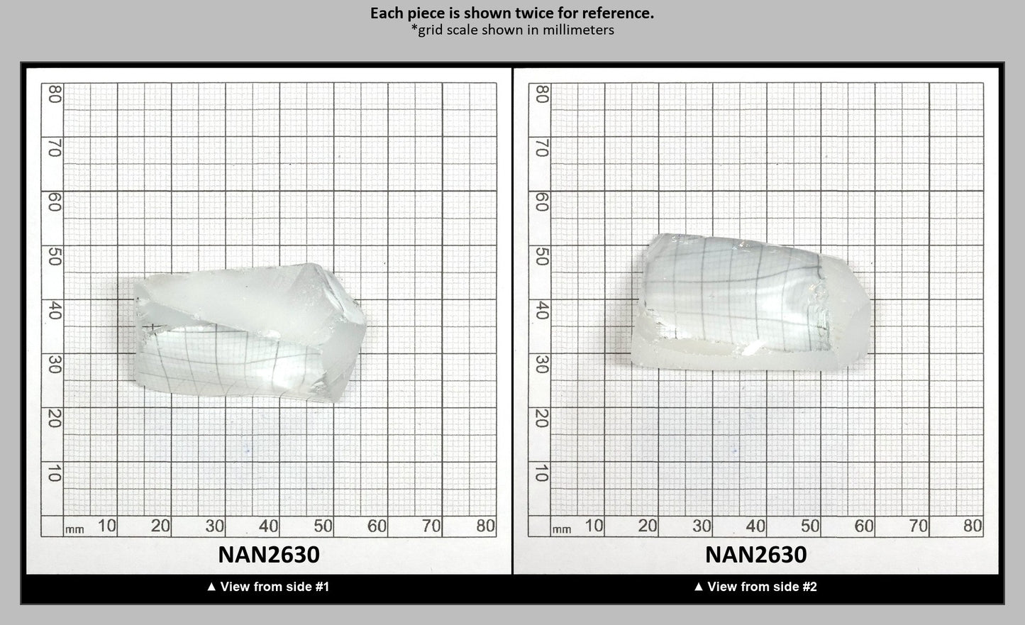 Nanosital Simulated White Topaz Lab Created Faceting Rough for Gem Cutting - #A-1345 - Various Sizes : NAN2630