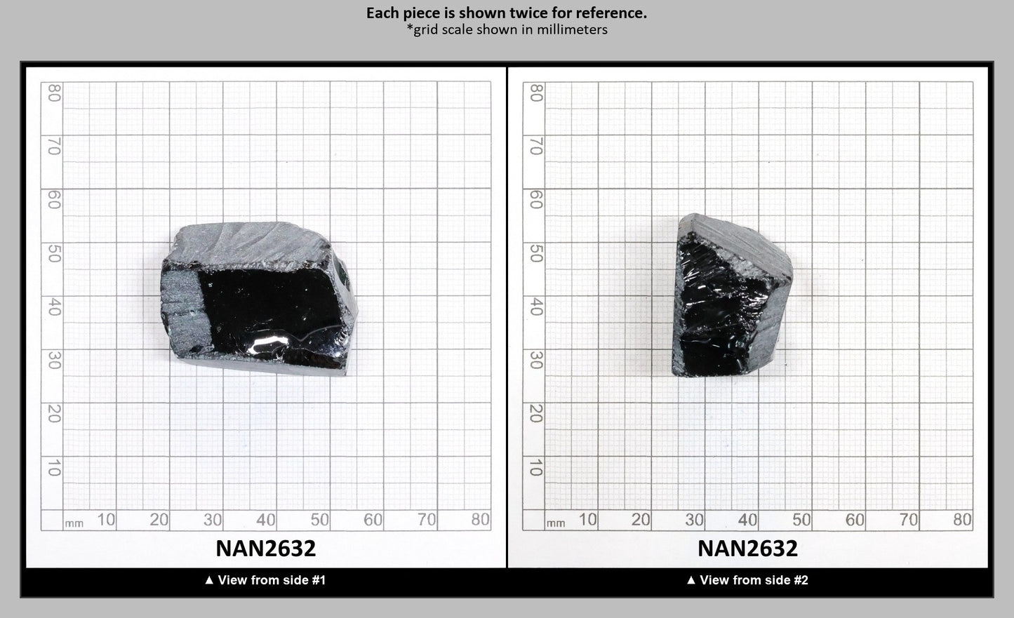 Nanosital Simulated Dark Green Tourmaline Lab Created Faceting Rough for Gem Cutting - #21 - Various Sizes : NAN2632