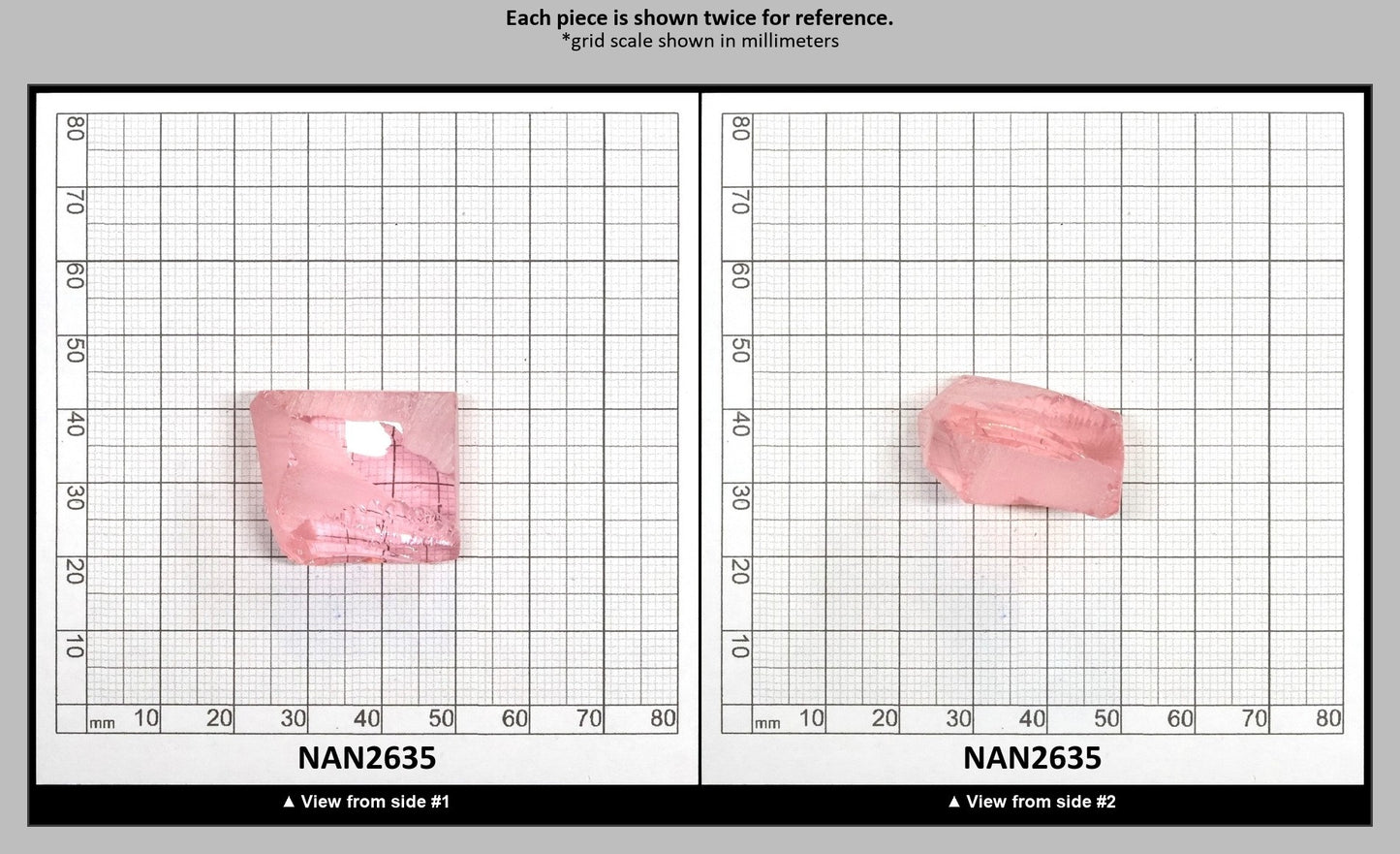 Nanosital Simulated Pink Tourmaline Lab Created Faceting Rough for Gem Cutting - #A-1244 - Various Sizes : NAN2635