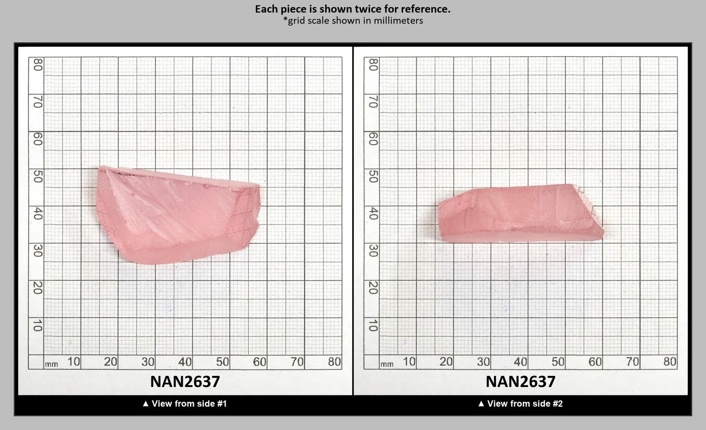 Nanosital Simulated Pink Tourmaline Lab Created Faceting Rough for Gem Cutting - #A-1244 - Various Sizes : NAN2637