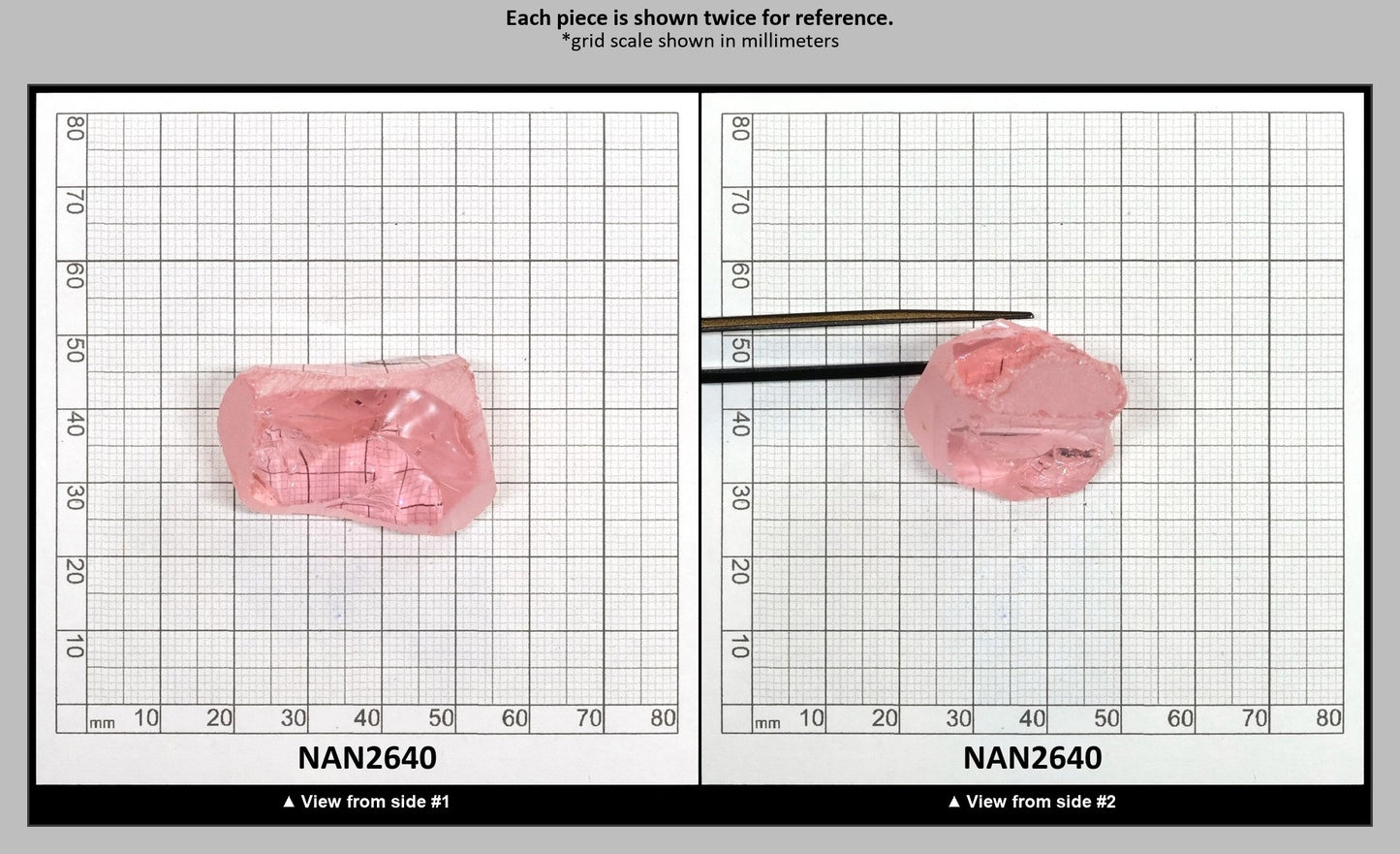 Nanosital Simulated Pink Tourmaline Lab Created Faceting Rough for Gem Cutting - #A-1244 - Various Sizes : NAN2640