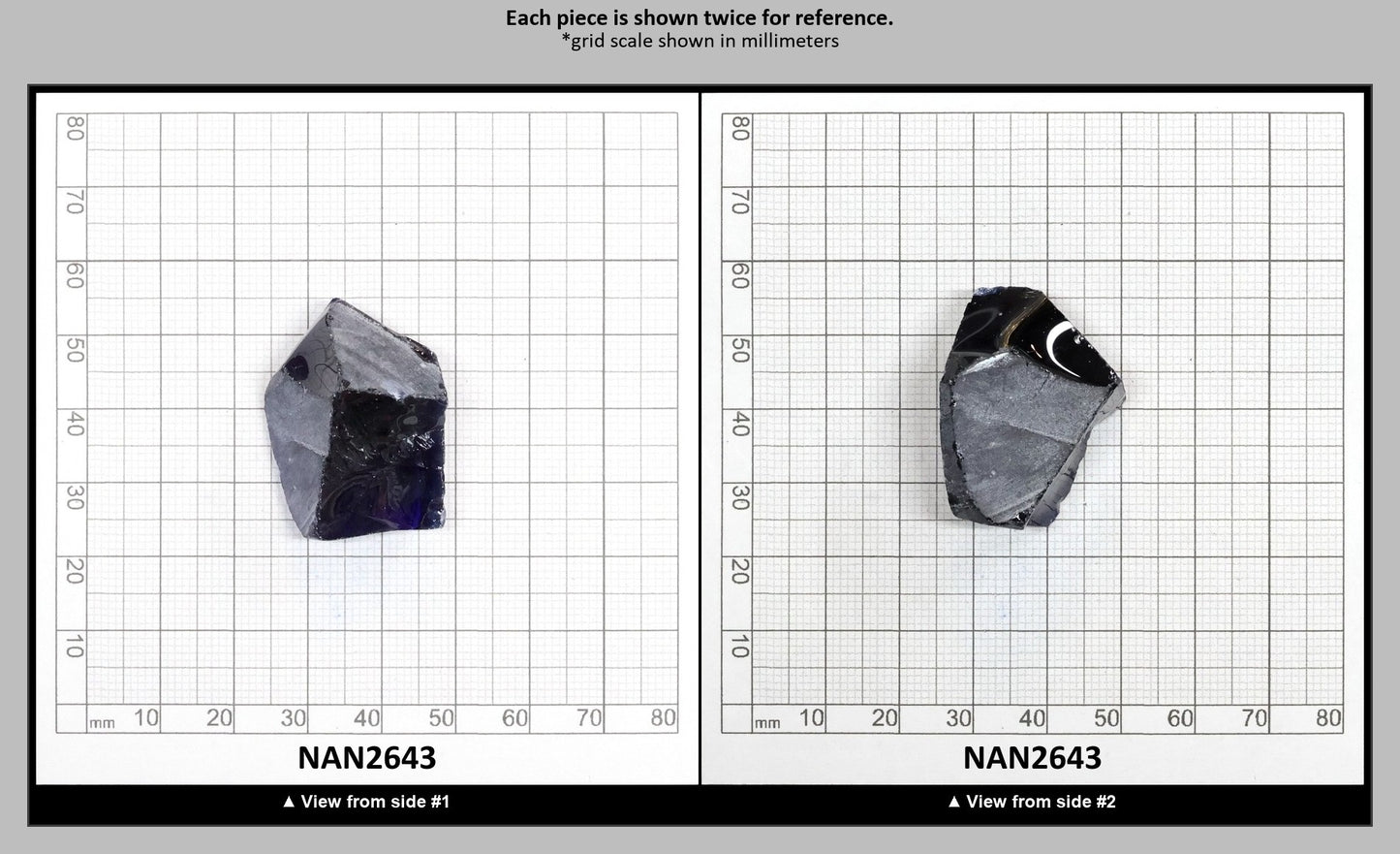 Nanosital Simulated Dark Blue Sapphire Lab Created Faceting Rough for Gem Cutting - #30 - Various Sizes : NAN2643