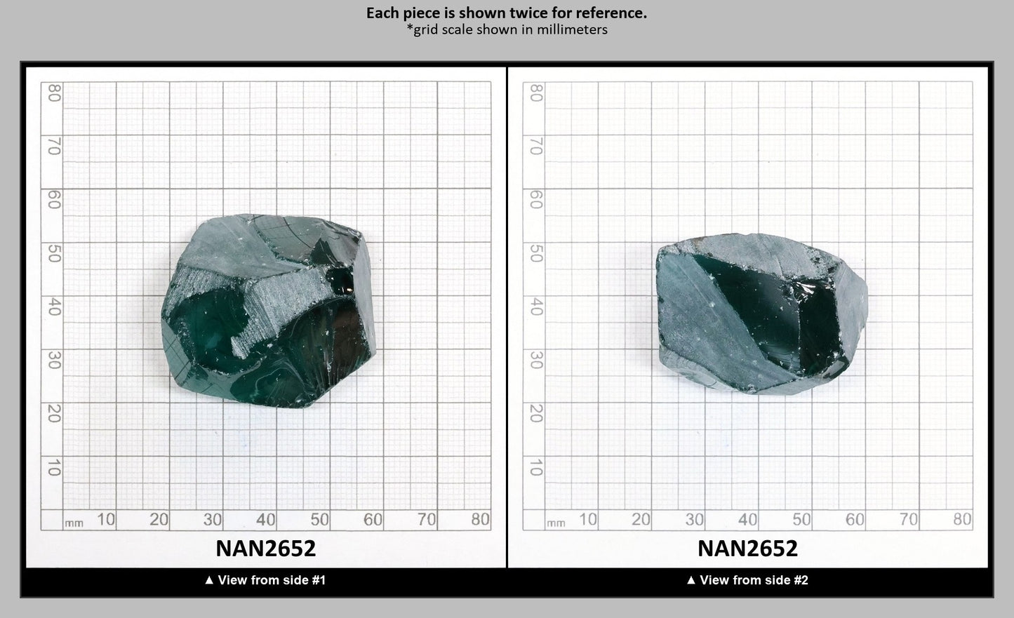 Nanosital Simulated Paraiba Tourmaline Lab Created Faceting Rough for Gem Cutting - #A-75 - Various Sizes : NAN2652