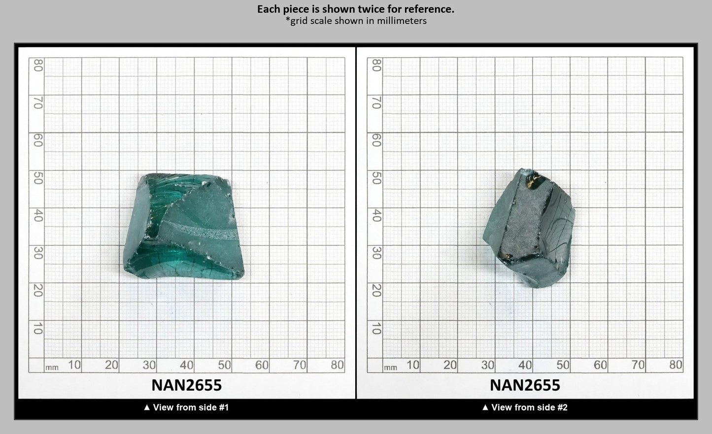 Nanosital Simulated Paraiba Tourmaline Lab Created Faceting Rough for Gem Cutting - #A-75 - Various Sizes : NAN2655