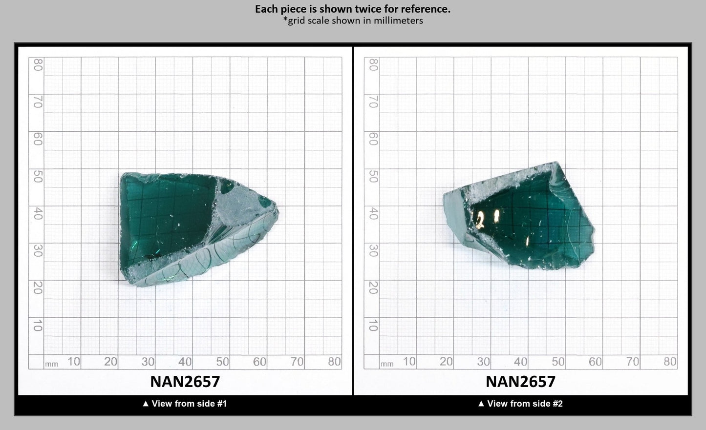 Nanosital Simulated Paraiba Tourmaline Lab Created Faceting Rough for Gem Cutting - #A-75 - Various Sizes : NAN2657