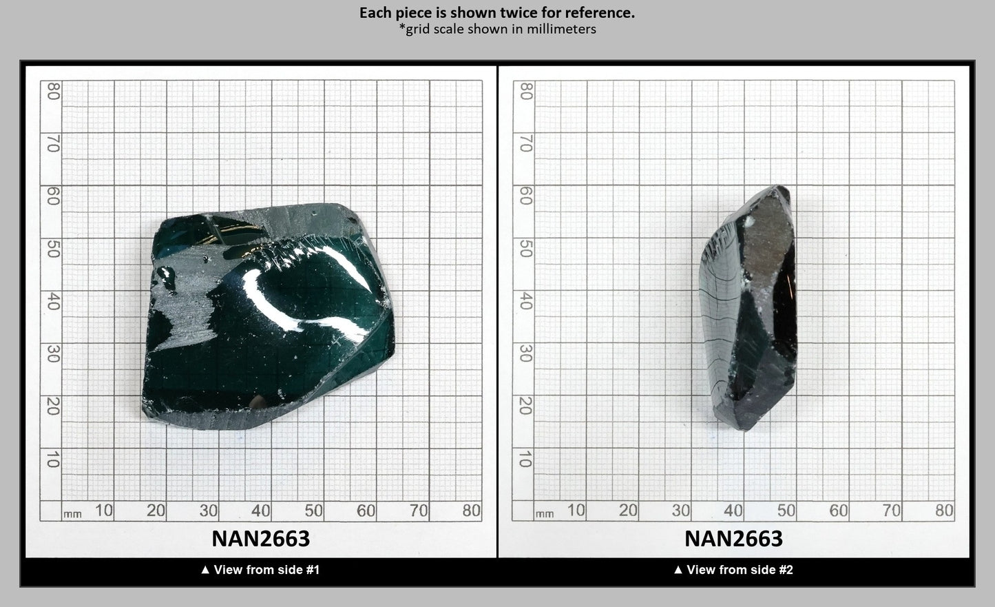 Nanosital Simulated Paraiba Tourmaline Lab Created Faceting Rough for Gem Cutting - #A-75 - Various Sizes : NAN2663
