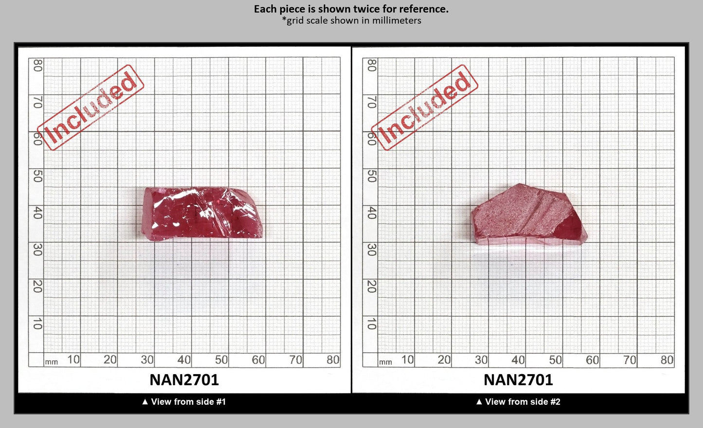 Nanosital Simulated Kunzite (Included)  Lab Created Faceting Rough for Gem Cutting - #Z-8483 - Various Sizes : NAN2701