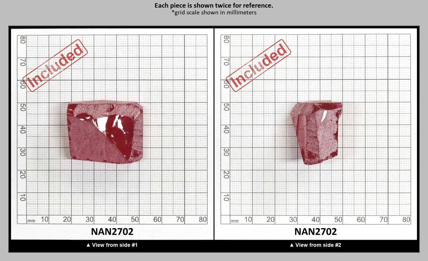 Nanosital Simulated Kunzite (Included)  Lab Created Faceting Rough for Gem Cutting - #Z-8483 - Various Sizes : NAN2702