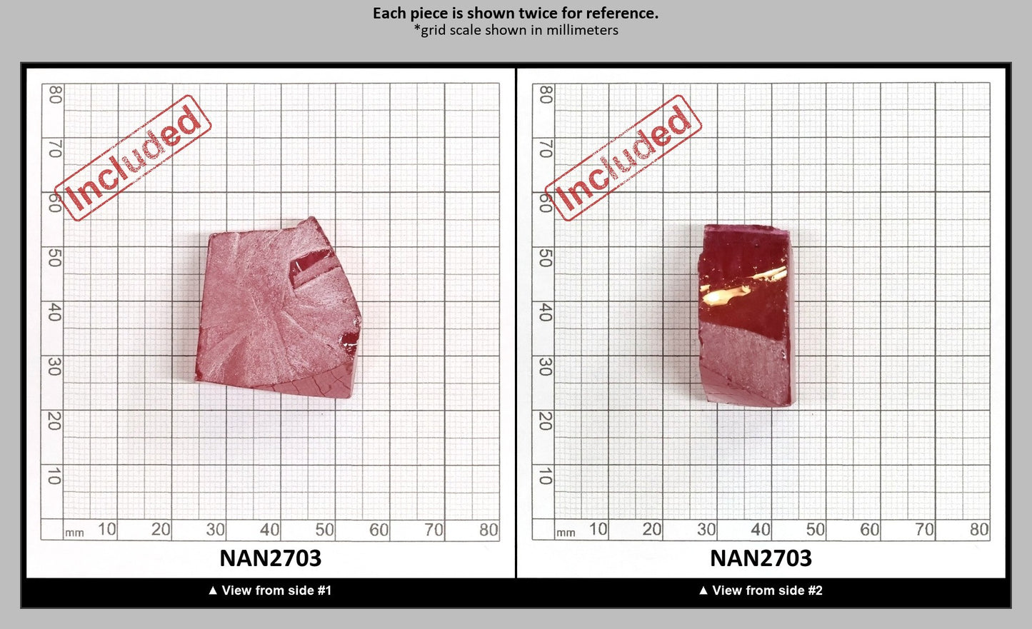 Nanosital Simulated Kunzite (Included)  Lab Created Faceting Rough for Gem Cutting - #Z-8483 - Various Sizes : NAN2703