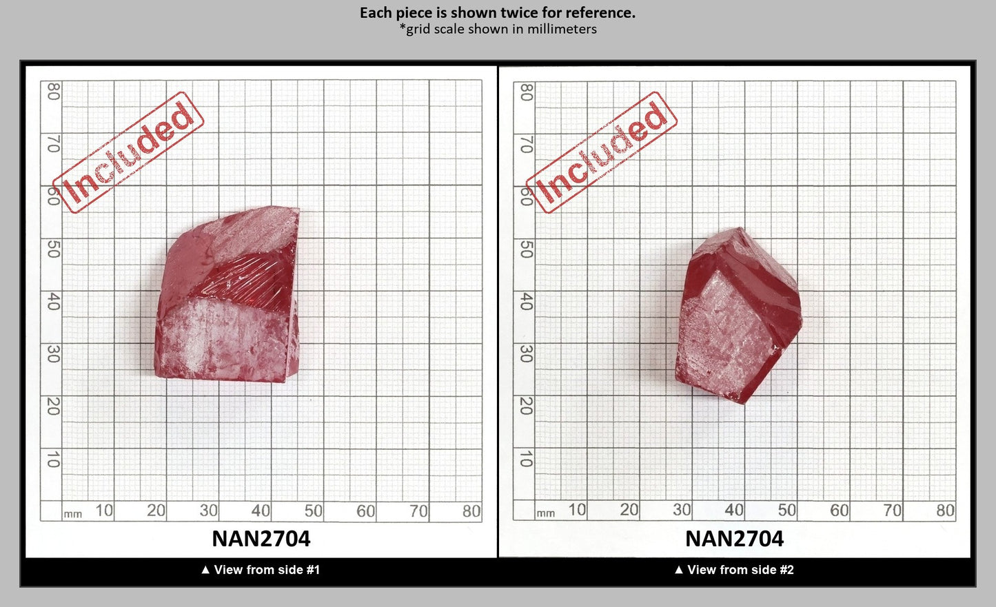 Nanosital Simulated Kunzite (Included)  Lab Created Faceting Rough for Gem Cutting - #Z-8483 - Various Sizes : NAN2704