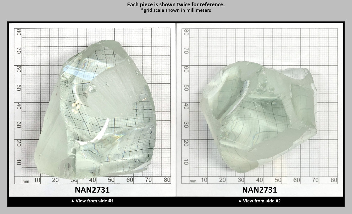 UV Reactive Nanosital #E-272 Lab Created Faceting Rough for Gem Cutting - Various Sizes : NAN2731