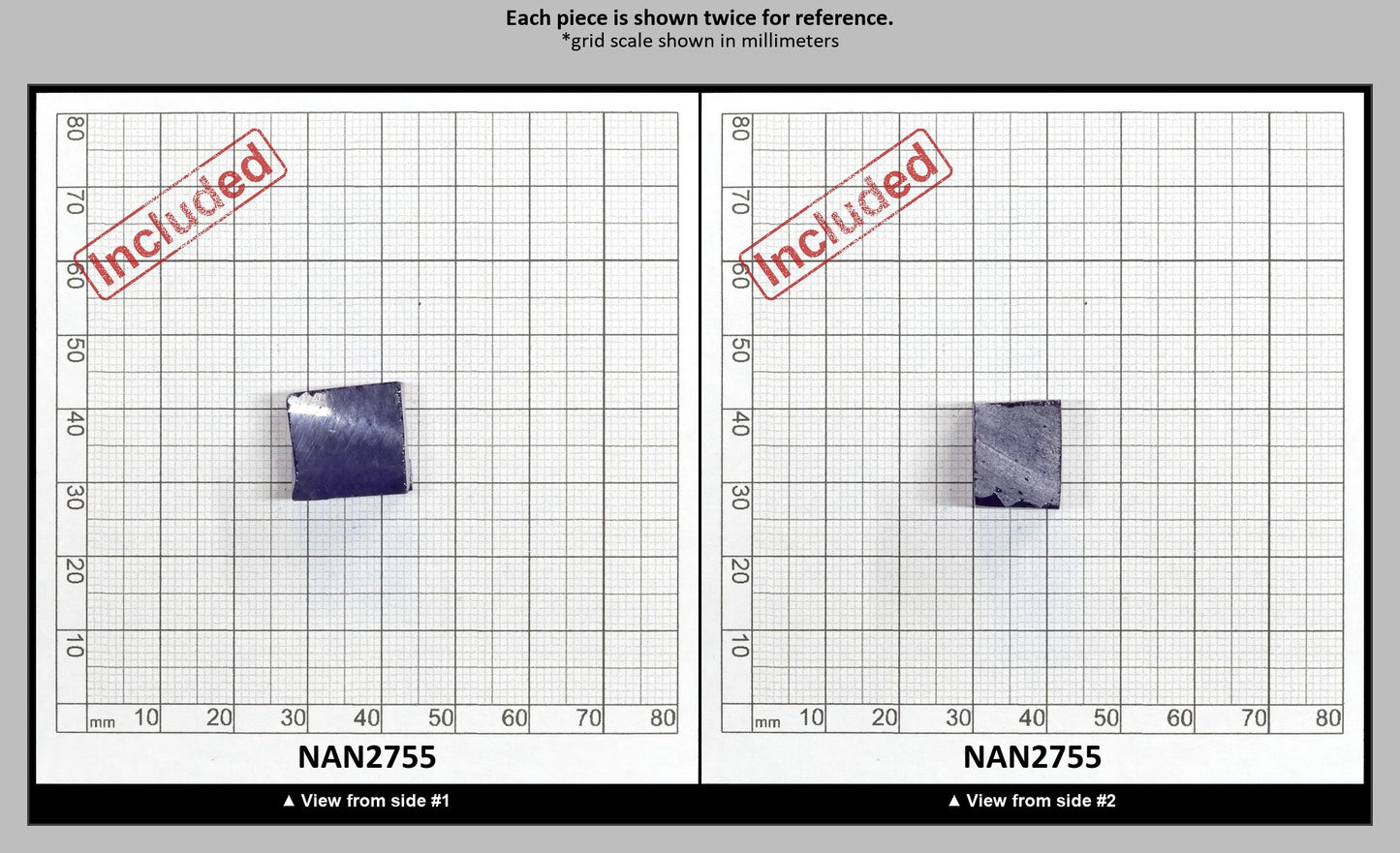 Nanosital Simulated Tanzanite (Included)  Lab Created Faceting Rough for Gem Cutting - #Z-124- Various Sizes : NAN2755