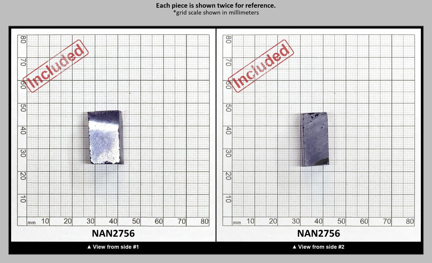 Nanosital Simulated Tanzanite (Included)  Lab Created Faceting Rough for Gem Cutting - #Z-124- Various Sizes : NAN2756