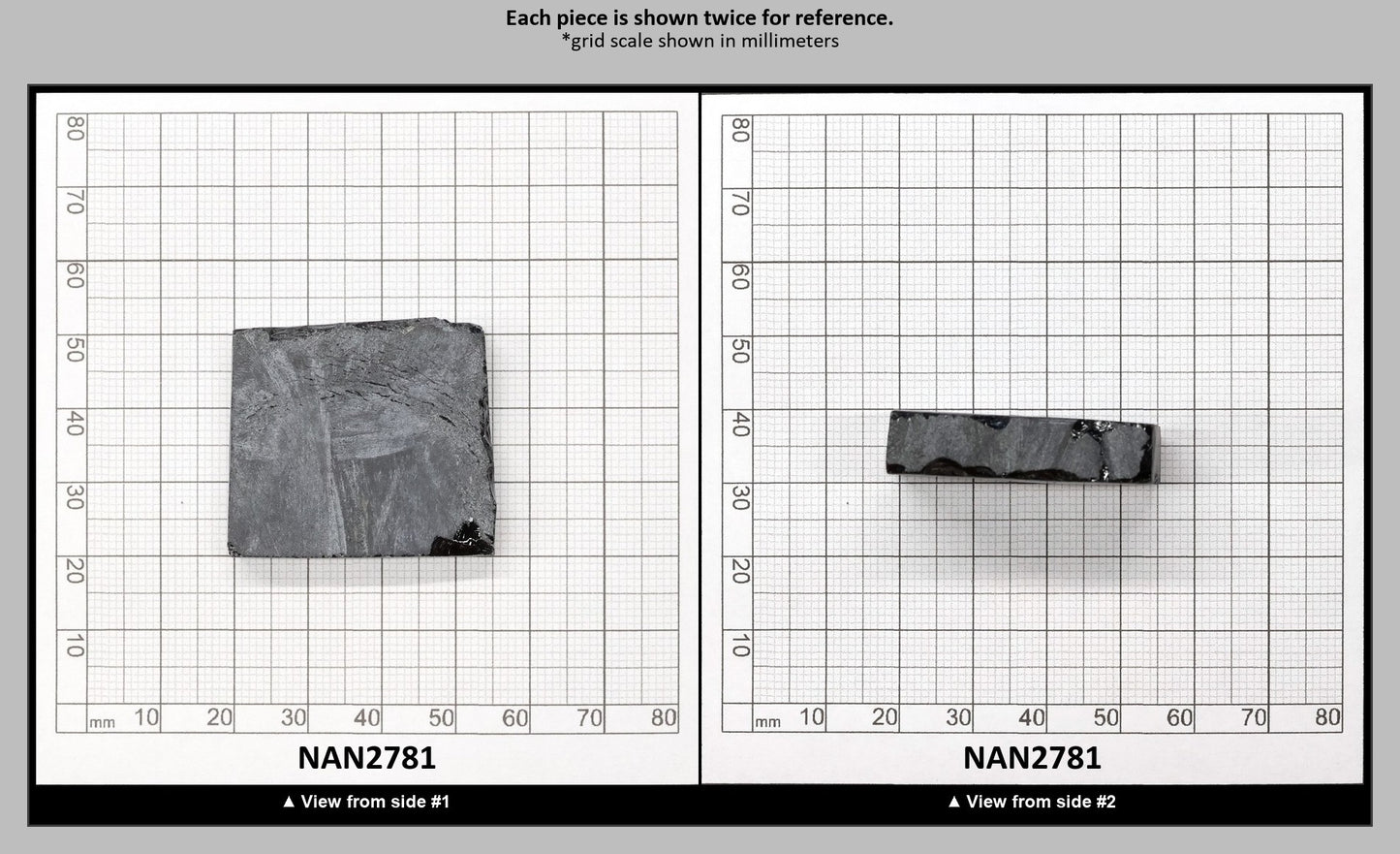 Nanosital Simulated Black Lab Created Faceting Rough for Gem Cutting - #0004 - Various Sizes : NAN2781