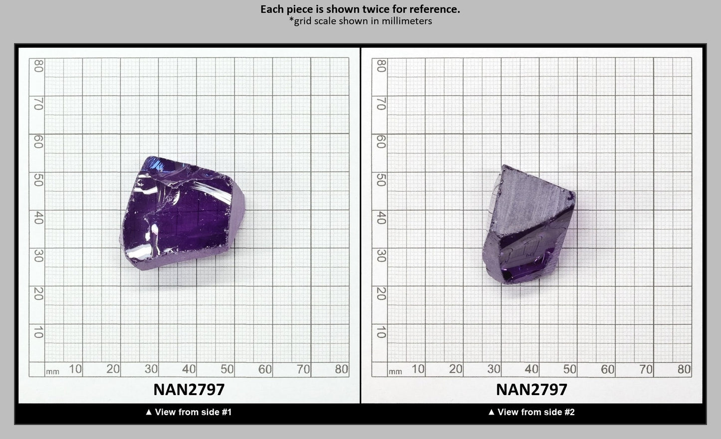 Nanosital Simulated Amethyst  Lab Created Faceting Rough for Gem Cutting - #131 - Various Sizes : NAN2797