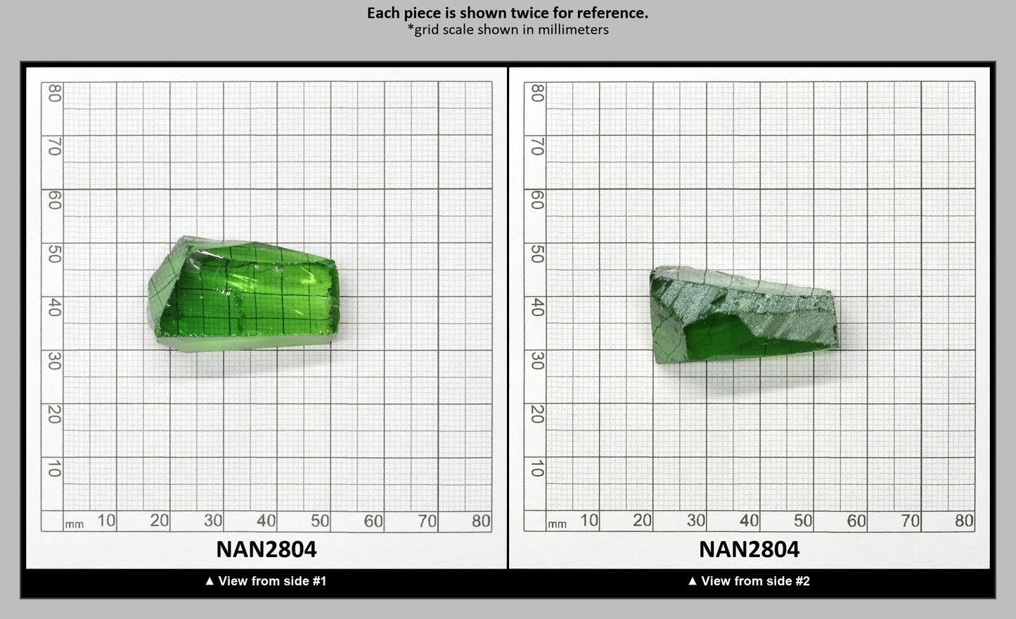 Nanosital Simulated Peridot Lab Created Faceting Rough for Gem Cutting - #172 - Various Sizes : NAN2804