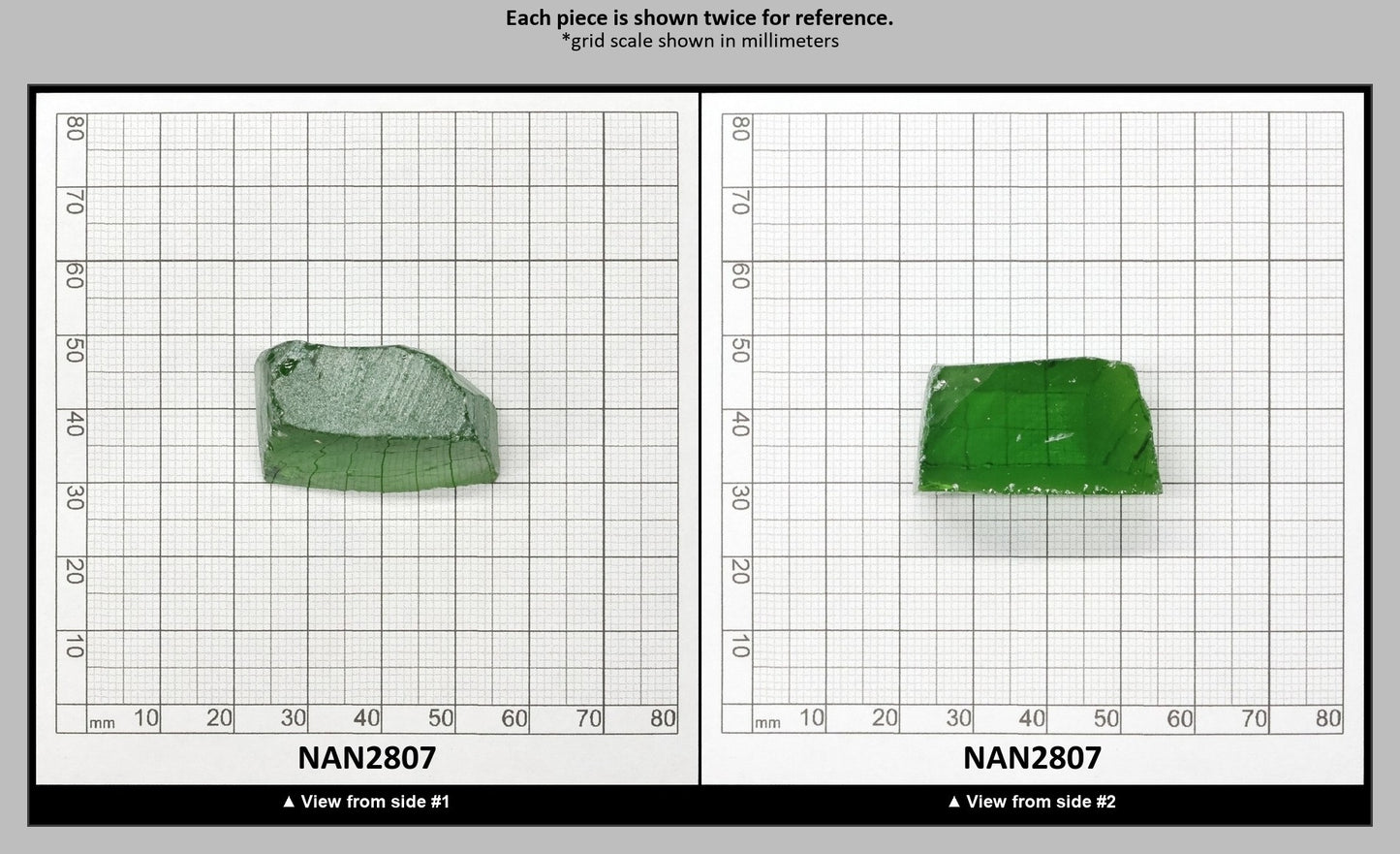 Nanosital Simulated Peridot Lab Created Faceting Rough for Gem Cutting - #172 - Various Sizes : NAN2807