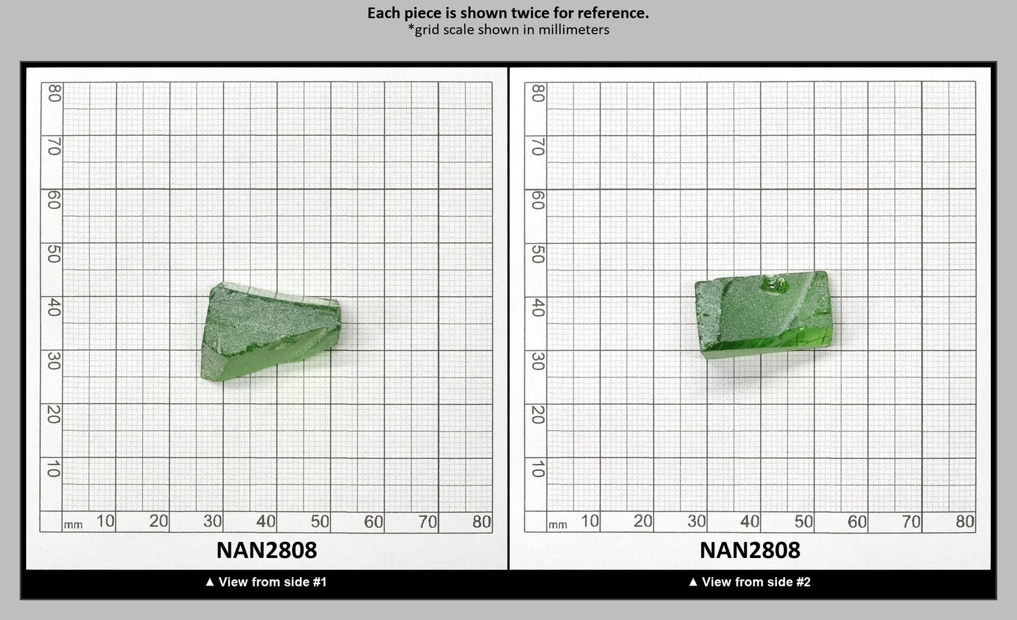 Nanosital Simulated Peridot Lab Created Faceting Rough for Gem Cutting - #172 - Various Sizes : NAN2808