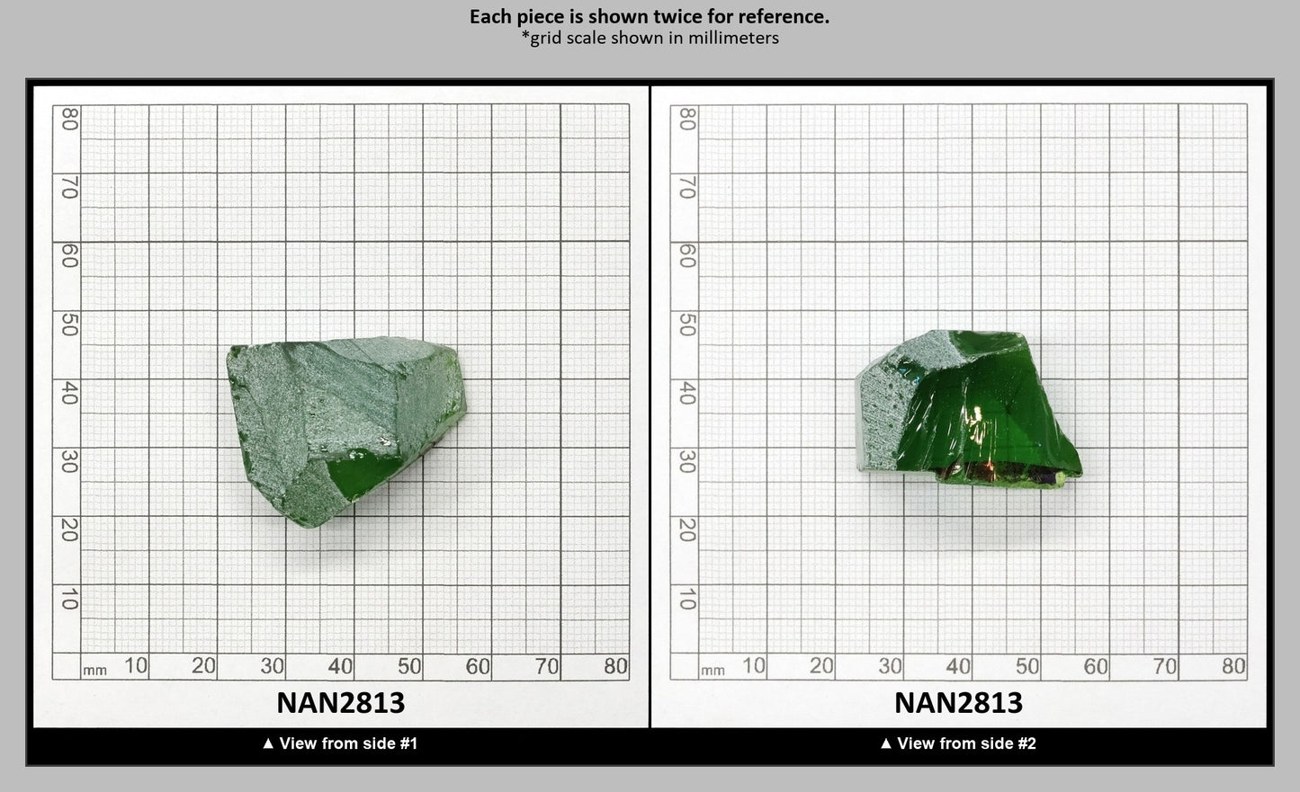 Nanosital Simulated Peridot Lab Created Faceting Rough for Gem Cutting - #172 - Various Sizes : NAN2813