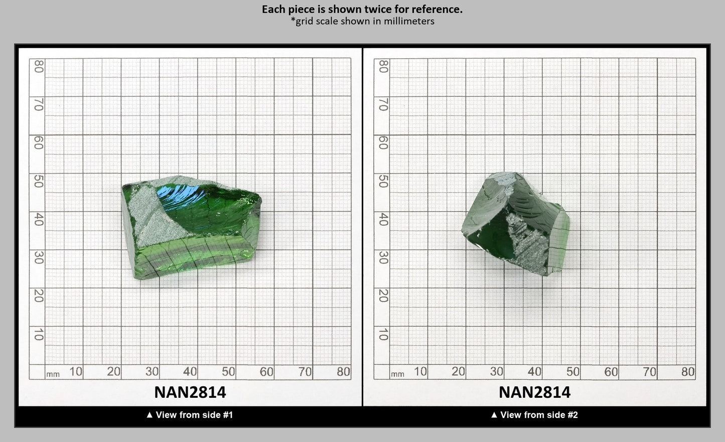 Nanosital Simulated Peridot Lab Created Faceting Rough for Gem Cutting - #172 - Various Sizes : NAN2814