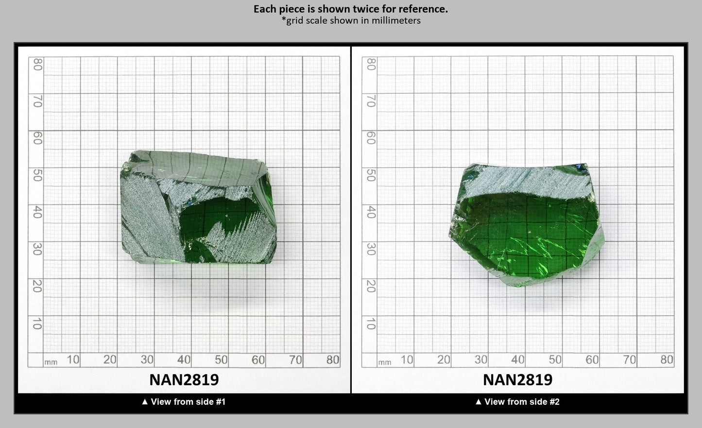 Nanosital Simulated Peridot Lab Created Faceting Rough for Gem Cutting - #172 - Various Sizes : NAN2819