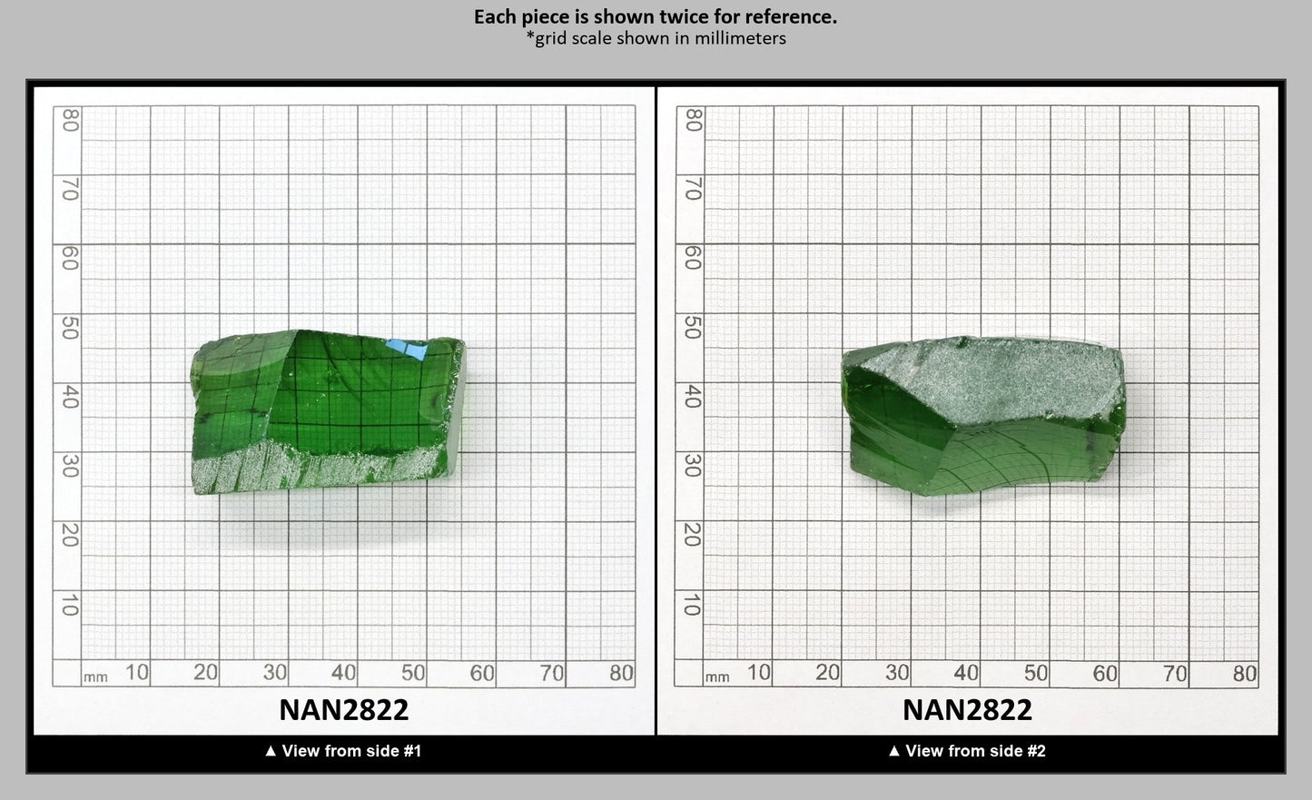 Nanosital Simulated Peridot Lab Created Faceting Rough for Gem Cutting - #172 - Various Sizes : NAN2822