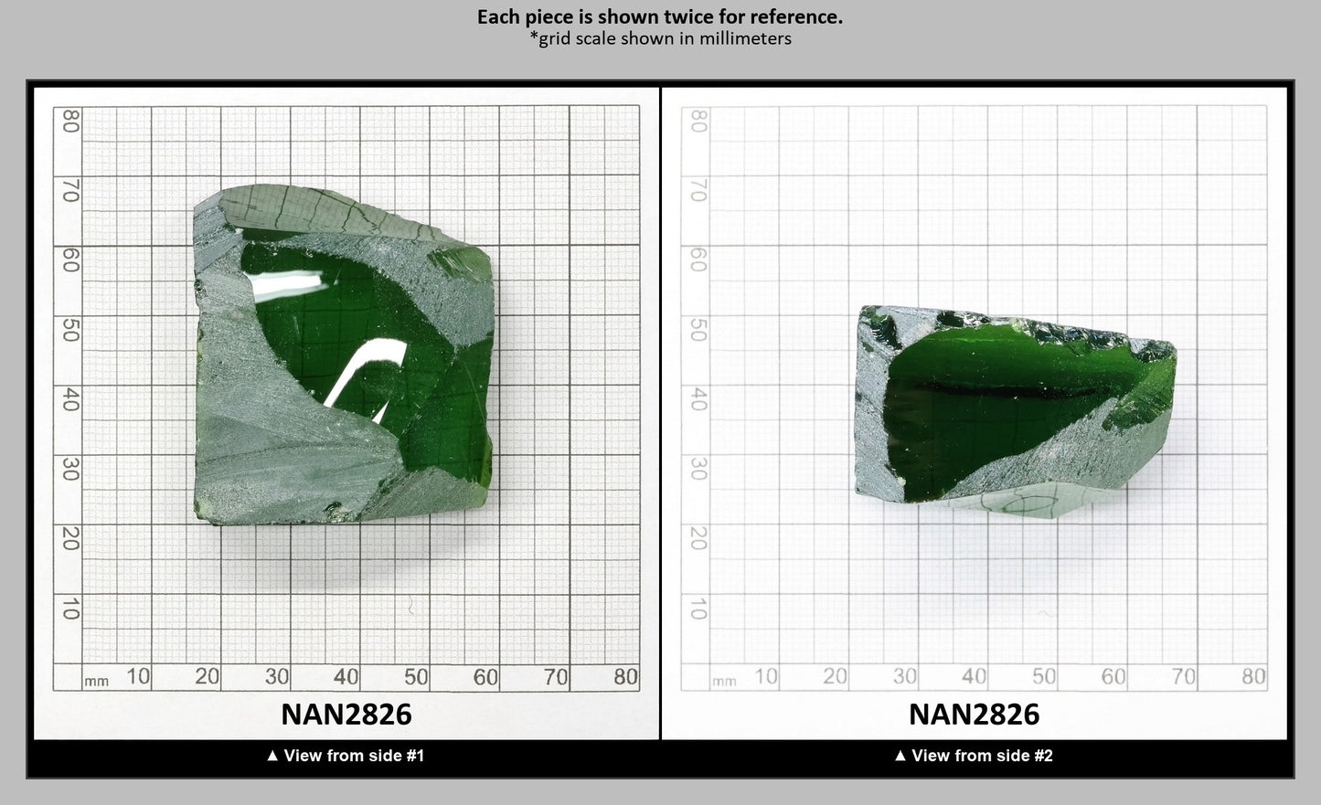 Nanosital Simulated Peridot Lab Created Faceting Rough for Gem Cutting - #172 - Various Sizes : NAN2826