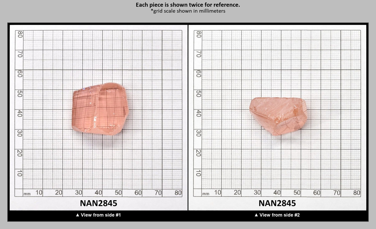 Nanosital Simulated Light Pink Morganite Lab Created Faceting Rough for Gem Cutting - #28 - Various Sizes : NAN2845