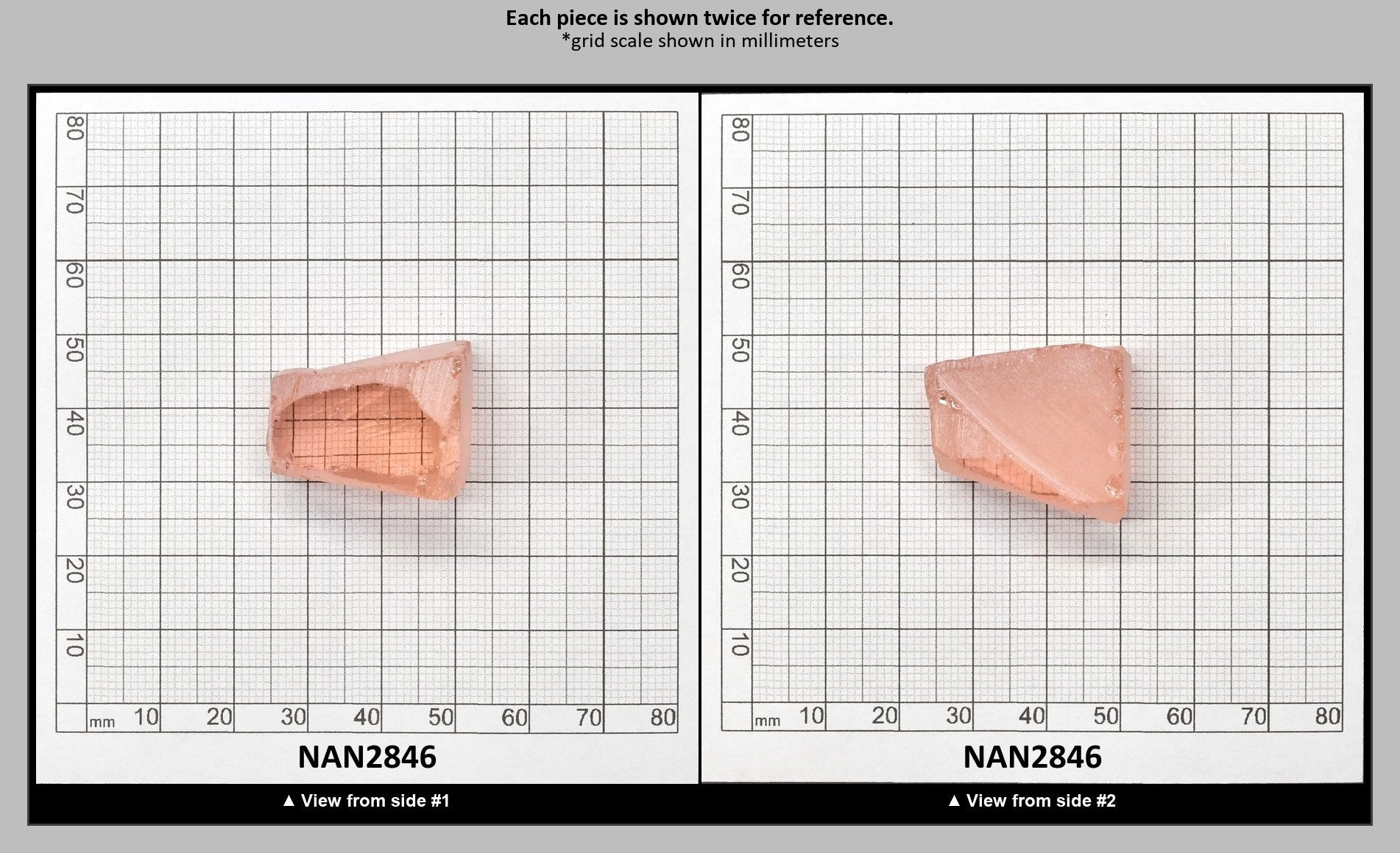 Nanosital Simulated Light Pink Morganite Lab Created Faceting Rough for Gem Cutting - #28 - Various Sizes : NAN2846